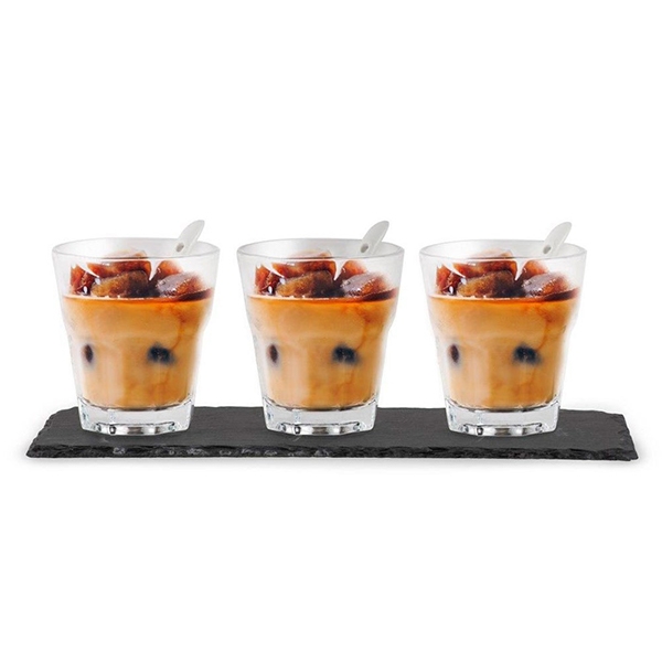 Bialetti Glass Cups with spoon - 3 pcs.