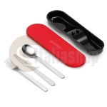 Guzzini Store and go Set de tacâmuri de călătorie cu carcasă - 3buc Guzzini Store and go Set de tacâmuri de călătorie cu carcasă - 3buc