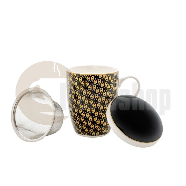 Evviva Tea Cup With Lid And Metal Strainer Ortisei
