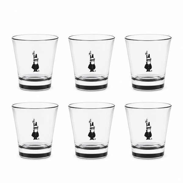 Bialetti Vetro Rossi Set 6 Cești pentru Espresso