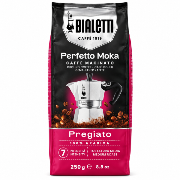 Bialetti Perfetto Moka Pregiato 100% Arabica cafea măcinată – 250 g