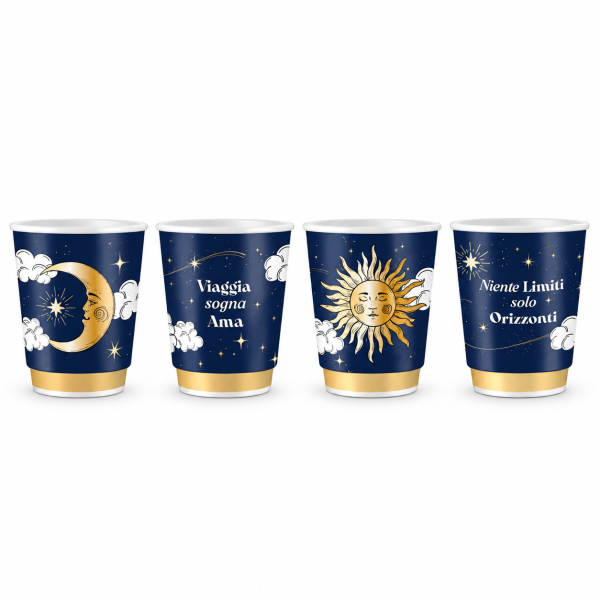 Set 4 cești „Soare și Lună“ – Bialetti Cielo Stellato