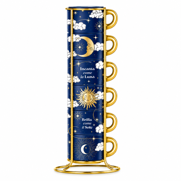 Set 6 cești „Soare și Lună“ – Bialetti Cielo Stellato