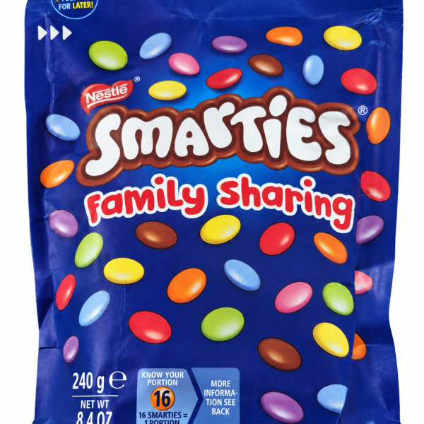 Nestlé Smarties Family Sharing – drajeuri de ciocolată cu lapte, 240 g