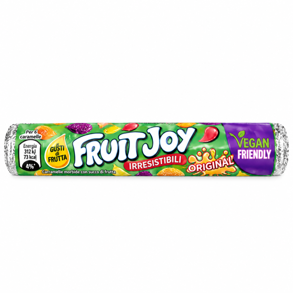 Fruit Joy Original bomboane moi cu arome de fructe – Vegan Friendly, 48 g