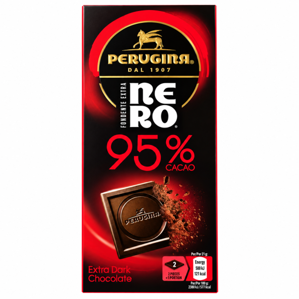 Perugina ciocolată extra neagră Nero Fondente 95% – 85 g