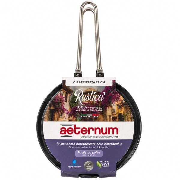 Aeternum Rustica – Tigaie Dublă pentru Omletă și Frittata 22 cm