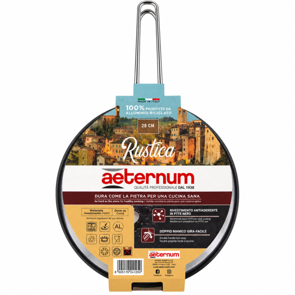 Aeternum Rustica – Tigaie Dublă pentru Omletă și Frittata 28 cm