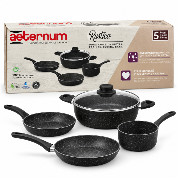 Aeternum Rustica – Set de vase de gătit 5 piese