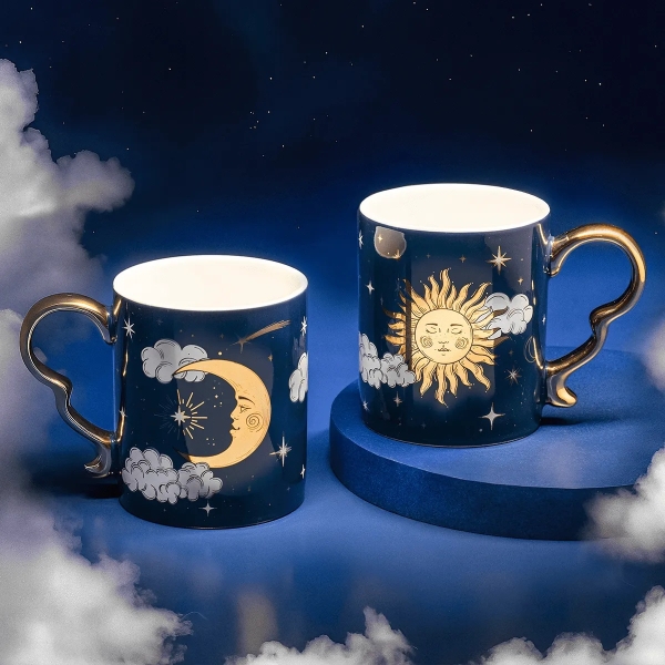 Set 2 căni „Soare și Lună“ – Bialetti Cielo Stellato