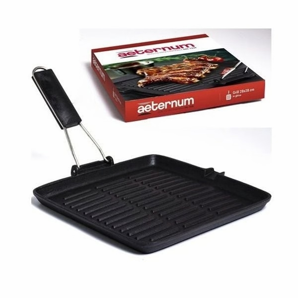 Tigaie grill din fontă Aeternum 28 x 28 cm, neagră